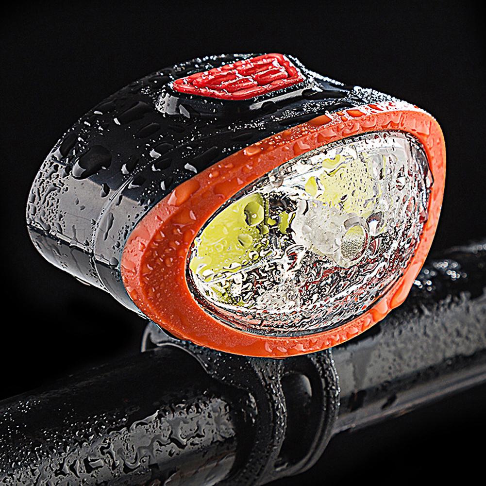 ABS USB Charging Bike Front Light Warning Sign Lighting Headlight Bicycle Cycling Accessory
