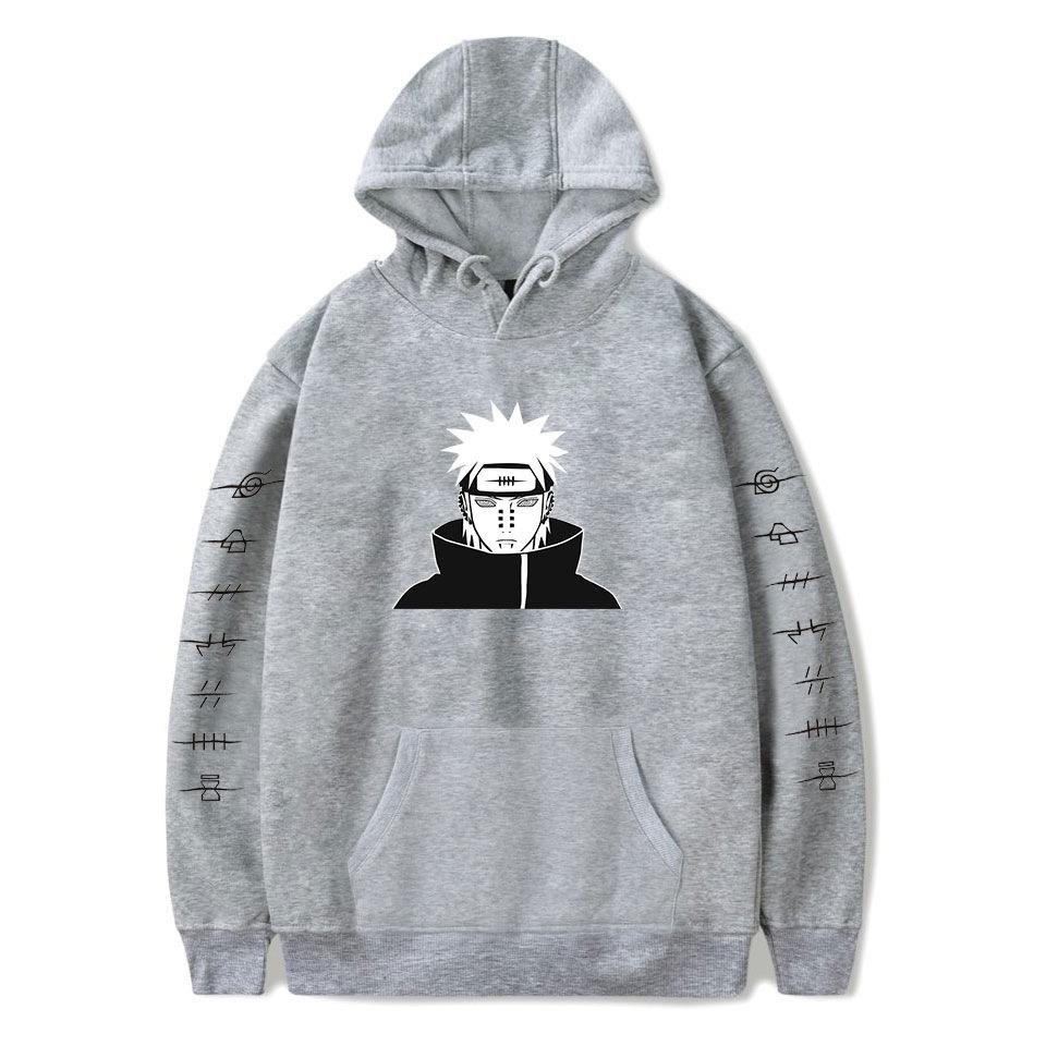 

Naruto Luffy Funny Print Sweatshirt Hip Hop Anime Men Streetwear L чорний