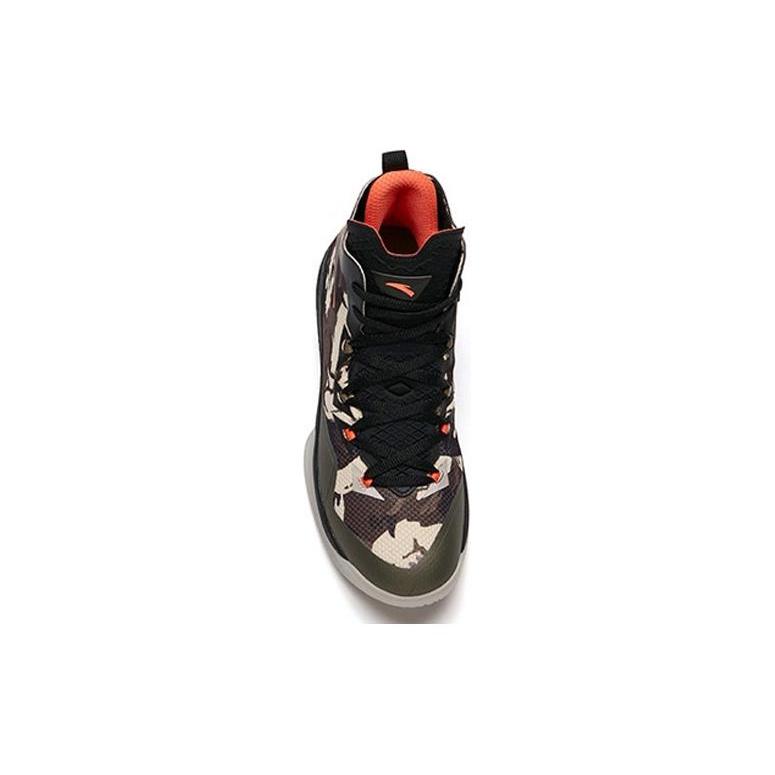 Anta The Shield Slip Resistant Abrasion Resistant High top Vintage Basketball Shoes Men's Green Black Orange 91711101-8