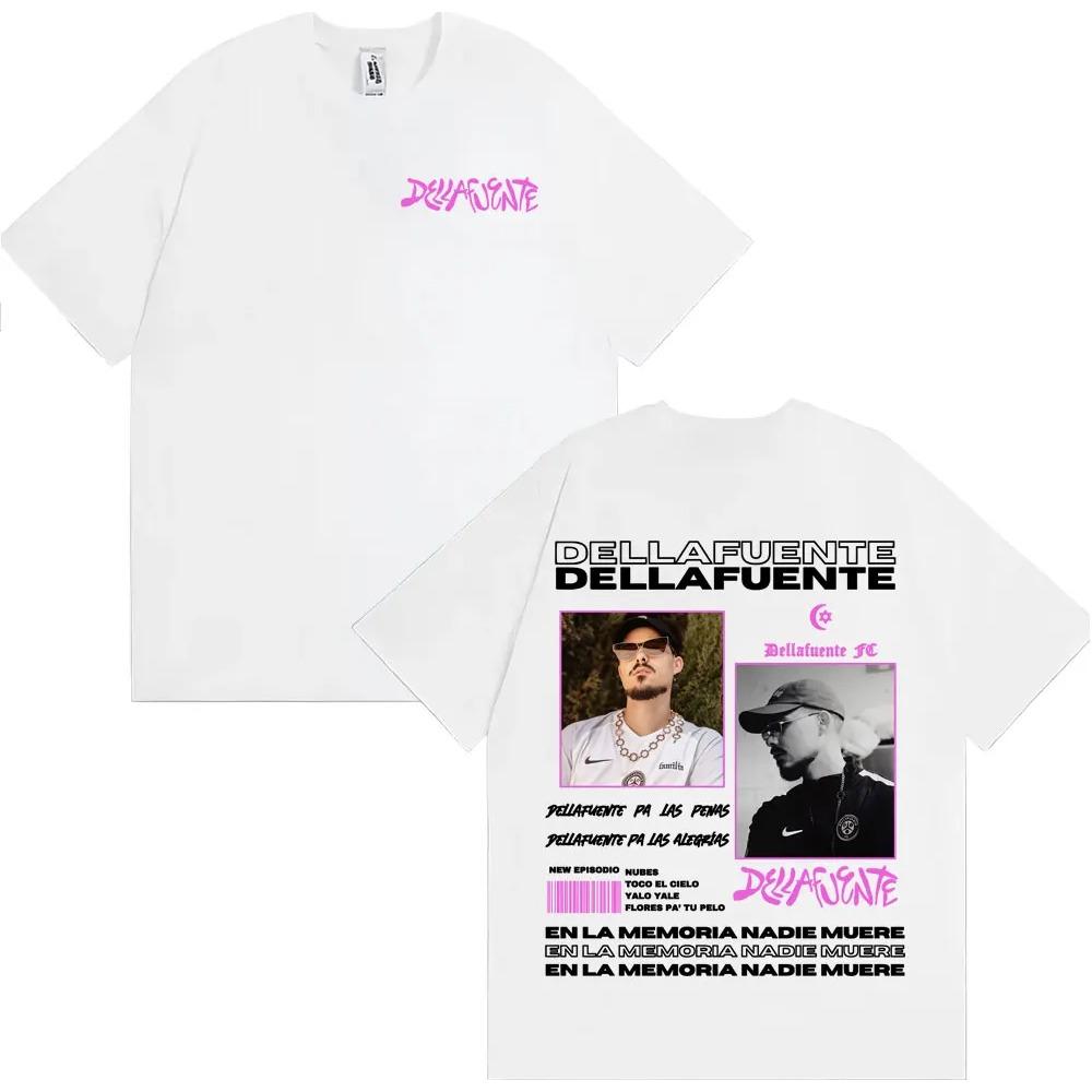 Rapper Dellafuente Tour Cover Graphic T Shirts Men Women Vintage Fashion Hip Hop Street T-shirt Casual Comfort Oversized T Shirt