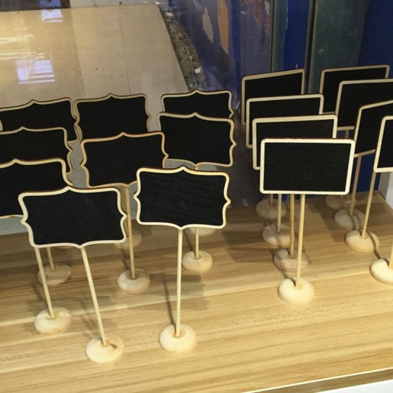 10Pcs Mini Blackboard Chalkboard Wordpad Message Note Memo Board Holder Clip Home House Party Weddin