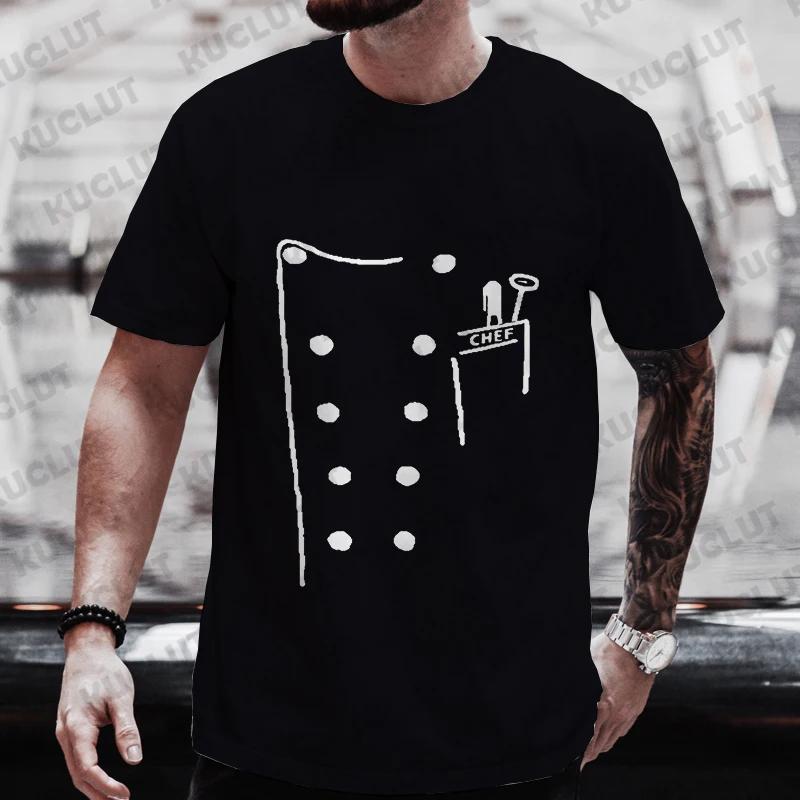 Funny Chef T Shirt Men Short Sleeve Cook Chef Tshirt Fashion Graphic Oneck Summer Short Sleeve Tee Mens Oversized Tshirts