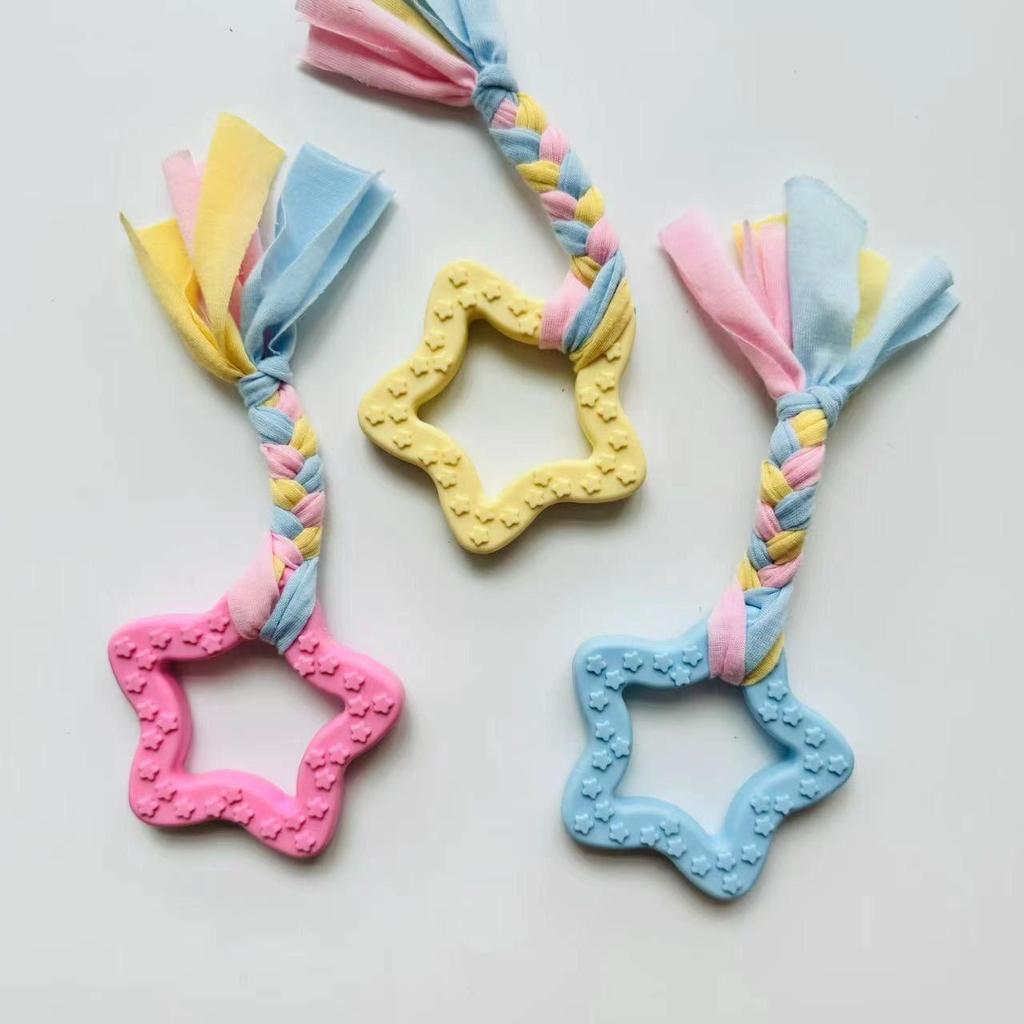 Durable TPR Teething Dog Toys for Golden Retrievers and Corgis - Bite-Resistant Cleaning Sticks and Balls
