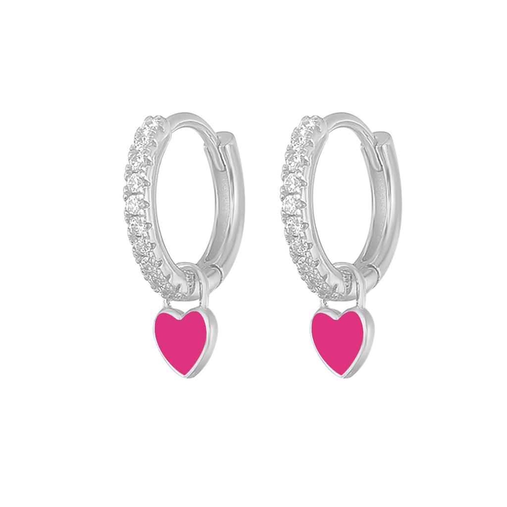 Wind Heart-Shaped Love Earrings, Ear Buckles, Dripping Oil, Cartilage Earrings, Earrings, Earrings, Holiday Gifts.