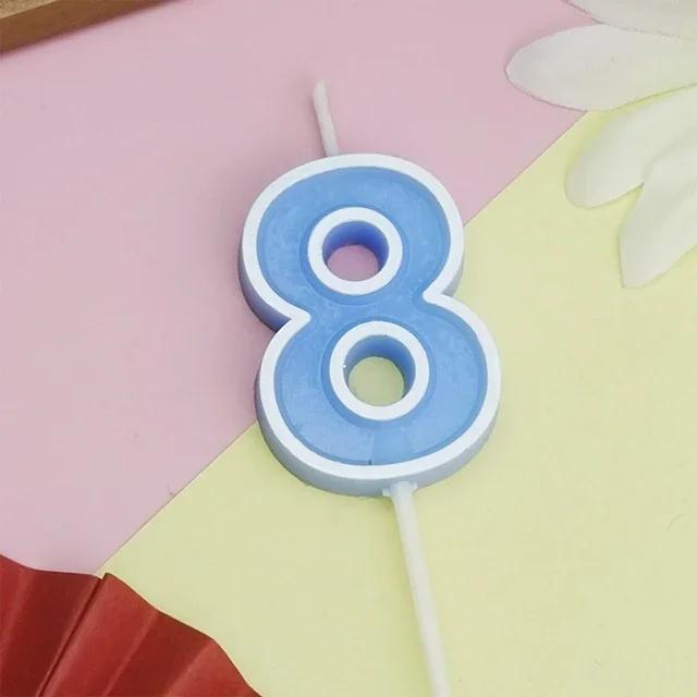 Candy Colored Happy Birthday Digital Candle Children's Party Creative Cartoon Jelly Colored Valentine's Day Activity Candle