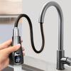 Temperature Display Kitchen Faucet Two Function Single Handle Pull Out Mixer Hot Cold Water Tap Sink Deck Mounted Single Hole