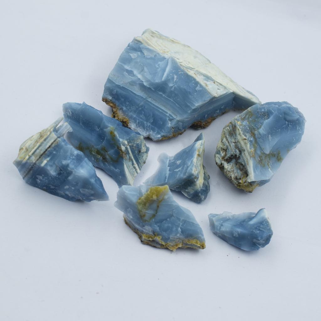 800 Ct Natural CERTIFIED Blue Opal Rough Lot Rare Earth Mined Loose Gemstone p-73-sa
