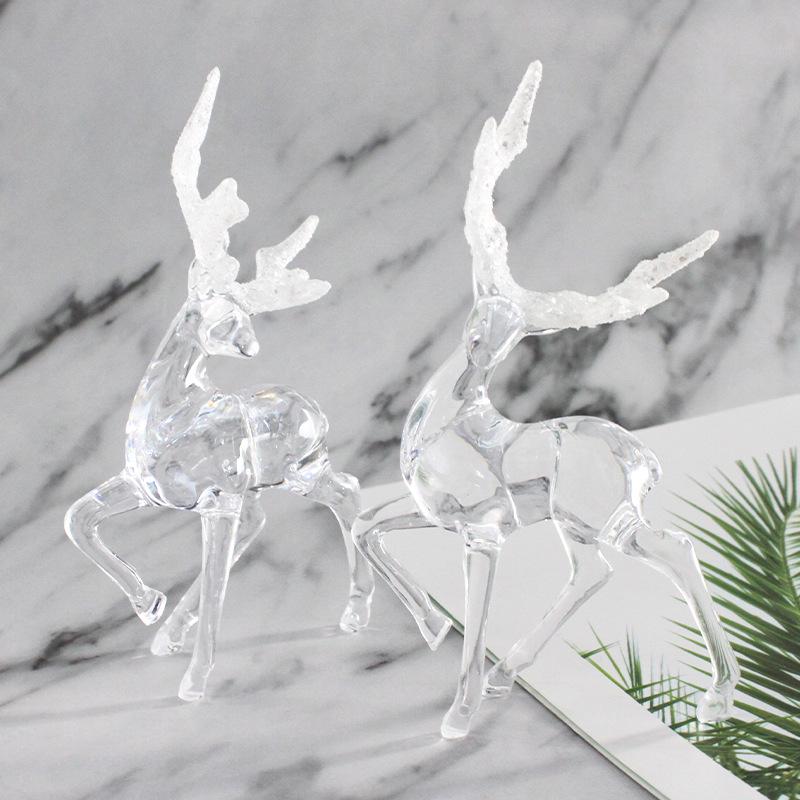 Glitter Reindeer Cake Toppers for Christmas & Birthday Decoration