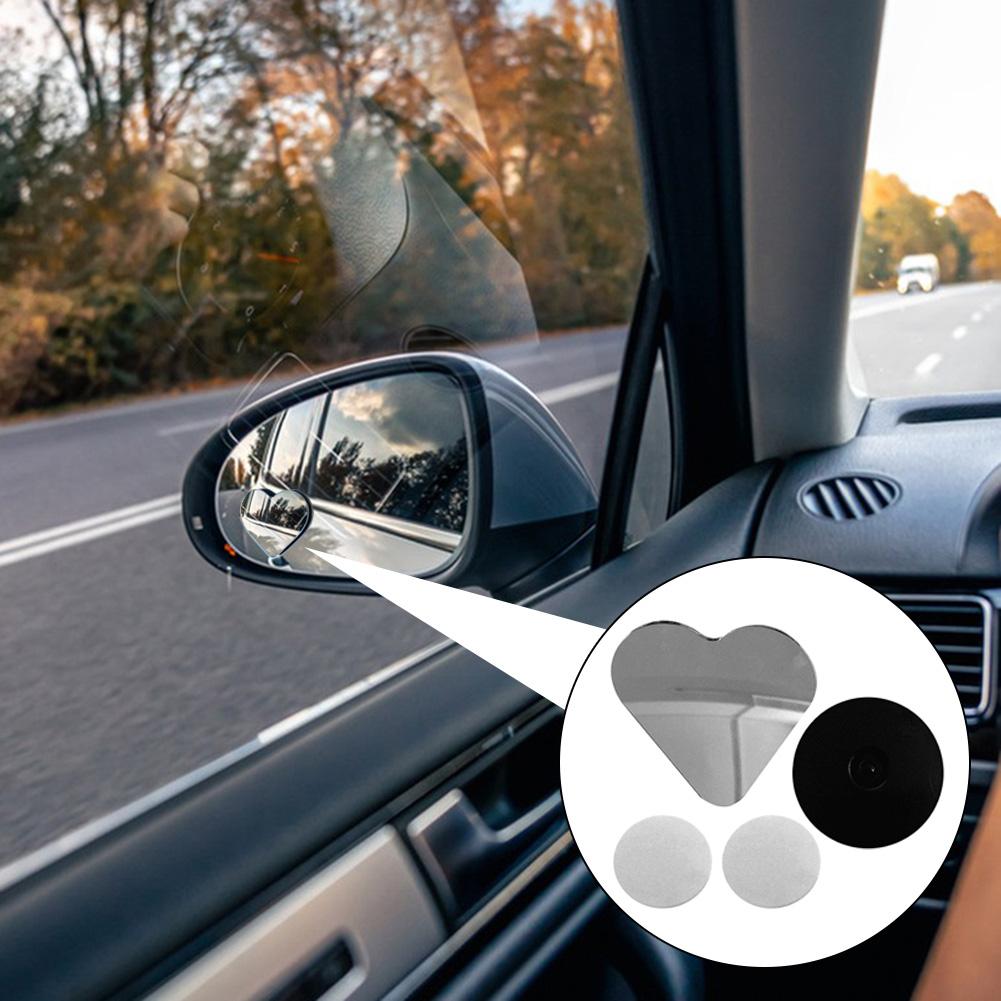 Heart Shaped Blind Spot Mirrors for Cars Universal Fit Stick-On Side Mirror Adjustable Vehicle Side Mirror for Cars SUVs Trucks