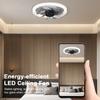 2-in-1 Smart Silent Ceiling Fan with Light Dimmable Speed Adjustable Energy-saving Bedroom Flush Mount Ceiling Fan Light
