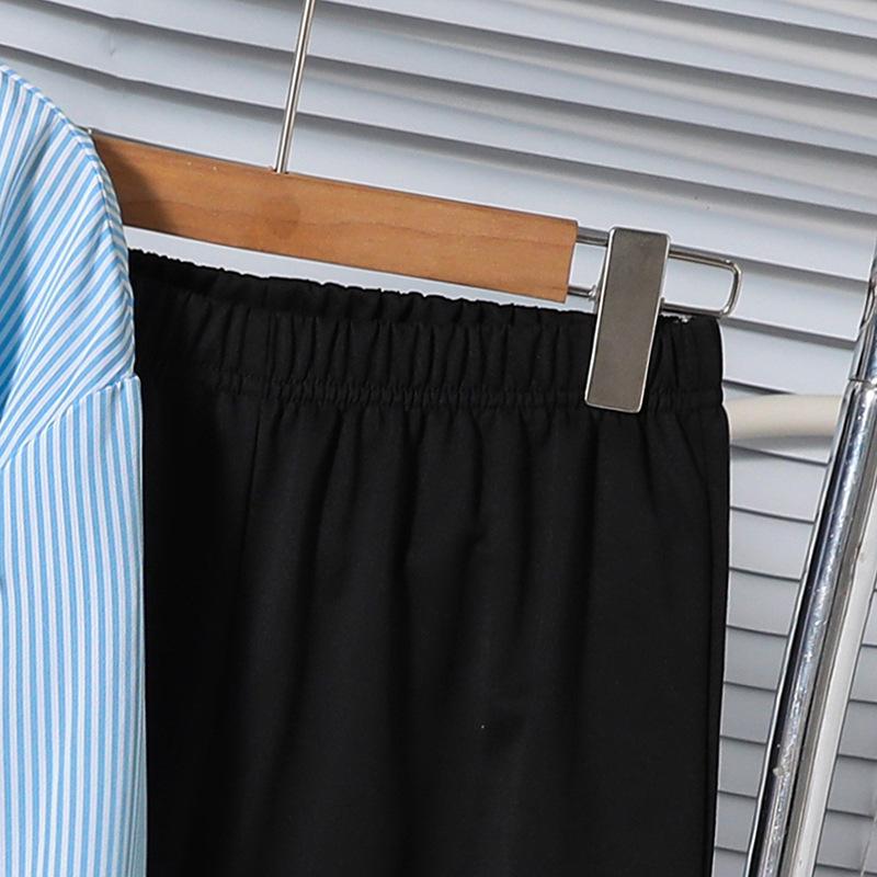 Dreiteiliges Set für Mädchen Frühjahr 2026: Gestreiftes Revershemd, Camisole, Lange Hose