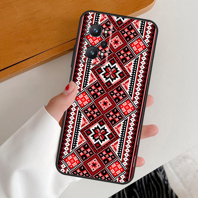 Ukraine Ornament Pattern For Realme C53 C51 C55 C67 C30 C31 C33 C35 C21Y C25s GT5 9 10 11 12 Pro Plus GT Neo 6 Case