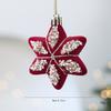 Red Flocking Ball Flocking Christmas Bell Pendant New Christmas Tree Decoration  Xmas