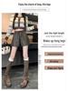Women's Black PU Leather High Waist Wide-Leg Shorts - 2024 Autumn/Winter Collection