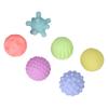 6pcs Baby Textured Ball Set Infant Funny Soft Elastic Multicolor Squeezing Sensory Ball Toy for