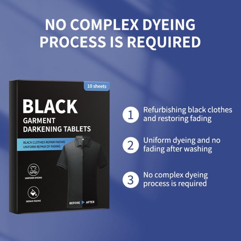 10pcs Laundry Color Renew Sheets Black Blue Garment Color Restoration With Safe Plant Base Formula Safe for Clothes