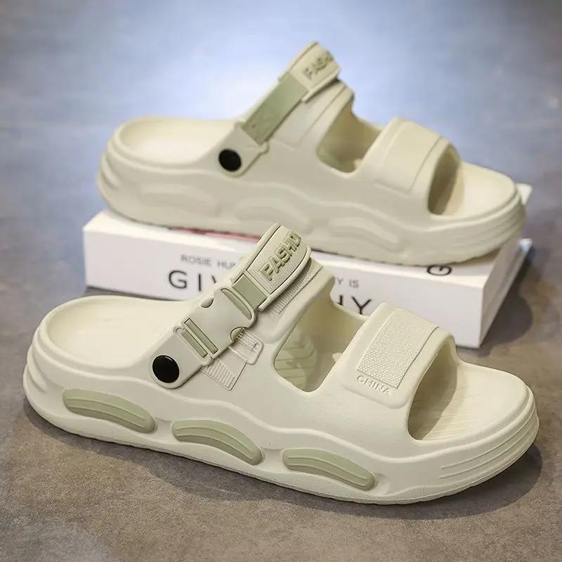 Fashion Platform Men's Shoe Slides Beach Anti-slip Adult Pvc Low Price Mascullino Fun Y2k Elegant Comfortable 2025 Fashion Male Slipper