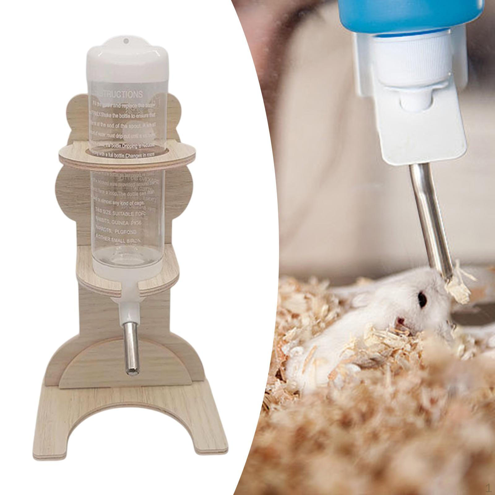 

Держатель для бутылок с водой для хомяка, герметичный, для дома, деревянный кронштейн, диспенсер для 125ml
