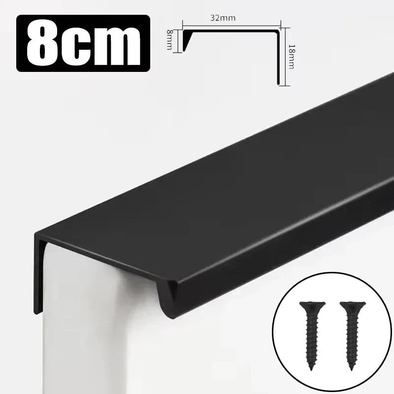 

10-1PCS Invisible Drawer Handles Aluminum Alloy Cabinet Cupboard Door Pulls Non-punch Furniture Cabinet Knobs Home Hardware Kits 1 Set