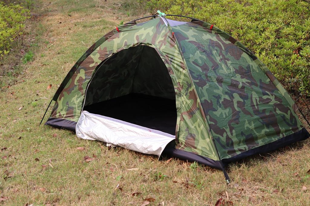 Sutekus Compact Camouflage Camping Tent, Solo Tent, Small Tent for Disaster Preparedness and Emergency Outdoors (Single Person)