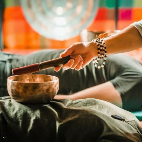 COZENTA Klangschalen- und Schlägel-Set für Meditation, Heilung und Reinigung (8cm Durchmesser)