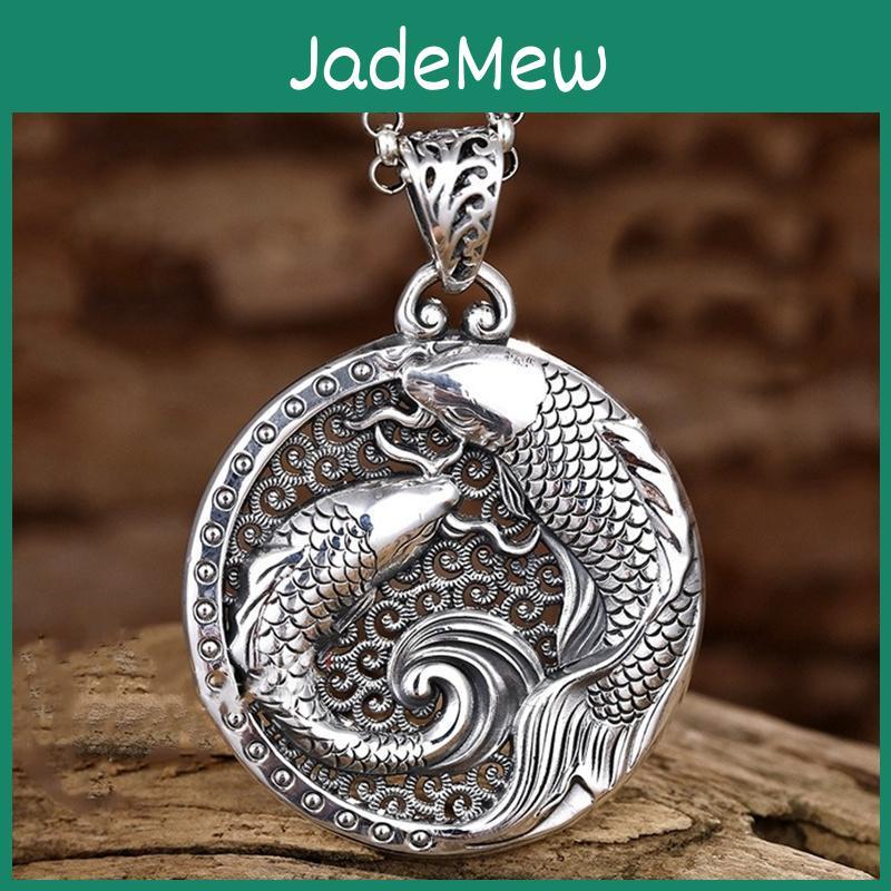 Arrival Pendant Necklace New Carp Women Jewelry Retro Sweater Chain Necklace Double Fish Playing In Water Lady Accessories