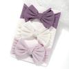 3 Pièces/Ensemble Lindo Bandeau Uni pour Bébés Filles Doux Élastique Bandeau Turban Bandeau pour Cheveux Chapeau Accessoires pour Cheveux pour Bébés et Enfants