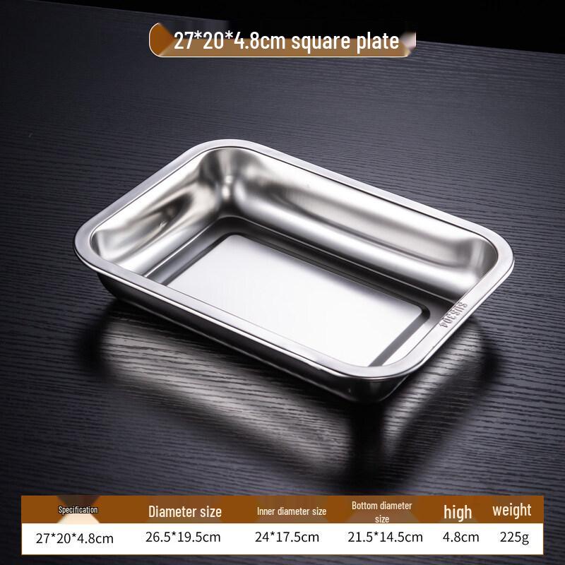 

304 Stainless Steel Deep Rectangular Tray