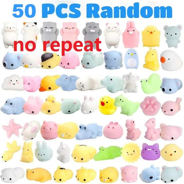 50-5PCS Kawaii Squishies Mochi Anima Squishy Hračky pro děti Antistresový míček Squeeze Party Favorities Hračky pro úlevu od stresu k narozeninám