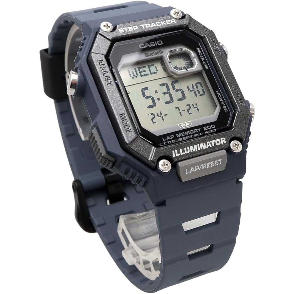 Casio WS-B1000-2AV Bluetooth Digital Watch Mobile Link Step Tracker Men's Dark Blue Gray