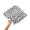 Herringbone Polka Dot Simple Small Square Scarf Classic Fashion Versatile Silk Scarf Scarf Shawl Black and White Wholesale