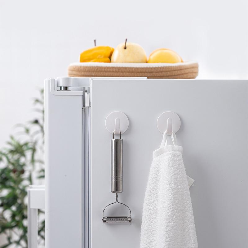 Magnetic Hooks Home Bathroom Kitchen Strong No-punch Traceless Suction Magnet Hooks Household Refrigerator Organization Tools
