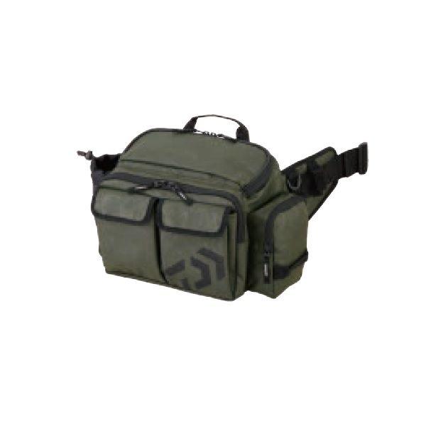Used Daiwa Tackle Bag Hip Bag (D) Spiral Olive