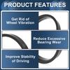 OD 716mm To ID 651mm Car Wheel Hub Centric Rings Black Polycarbonate 4 Pcs