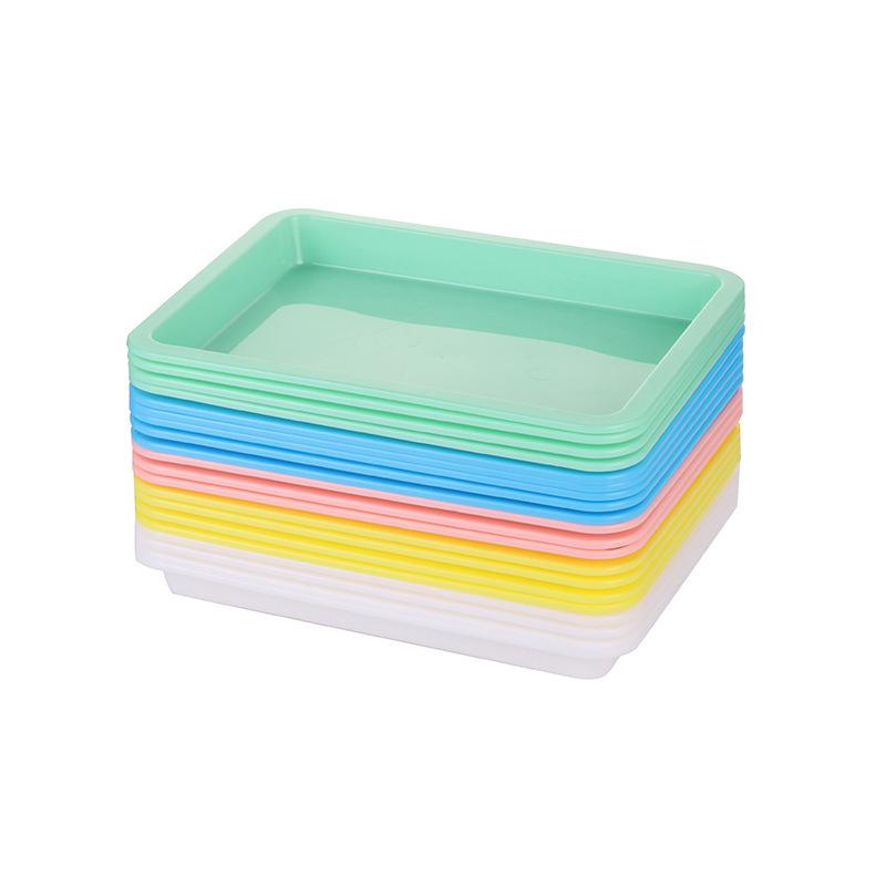 Science Education Non-Slip Plastic Tray - Square PP Material for Experiments and Painting