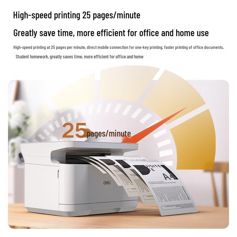 Deli M2020W Wireless 3-in-1 Black & White Laser Printer CN plug (adapter included)