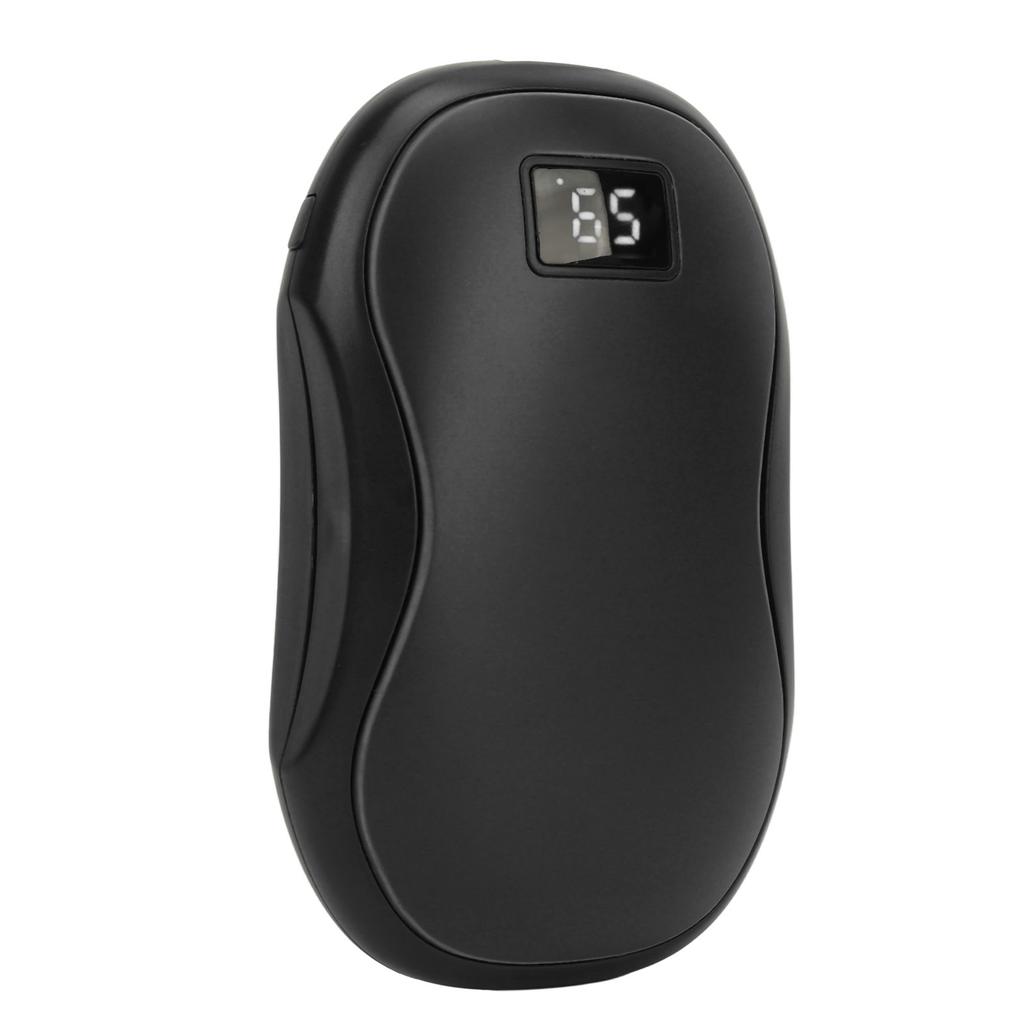 Calentador de Manos Eléctrico Recargable Banco de Energía Calentamiento a Doble Cara Pantalla 6000mAh Tamaño de Bolsillo Mano