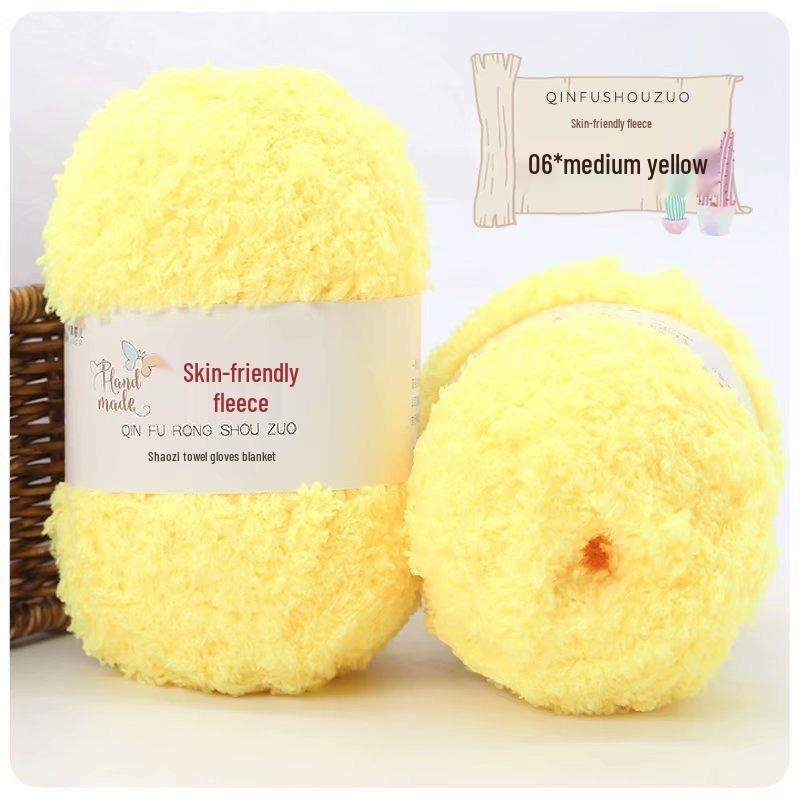 50g Fluffy Coral Velvet Yarn: Skin-Friendly, 3-Strand for DIY Knitting, Hand-Knitted Scarves & Crafts