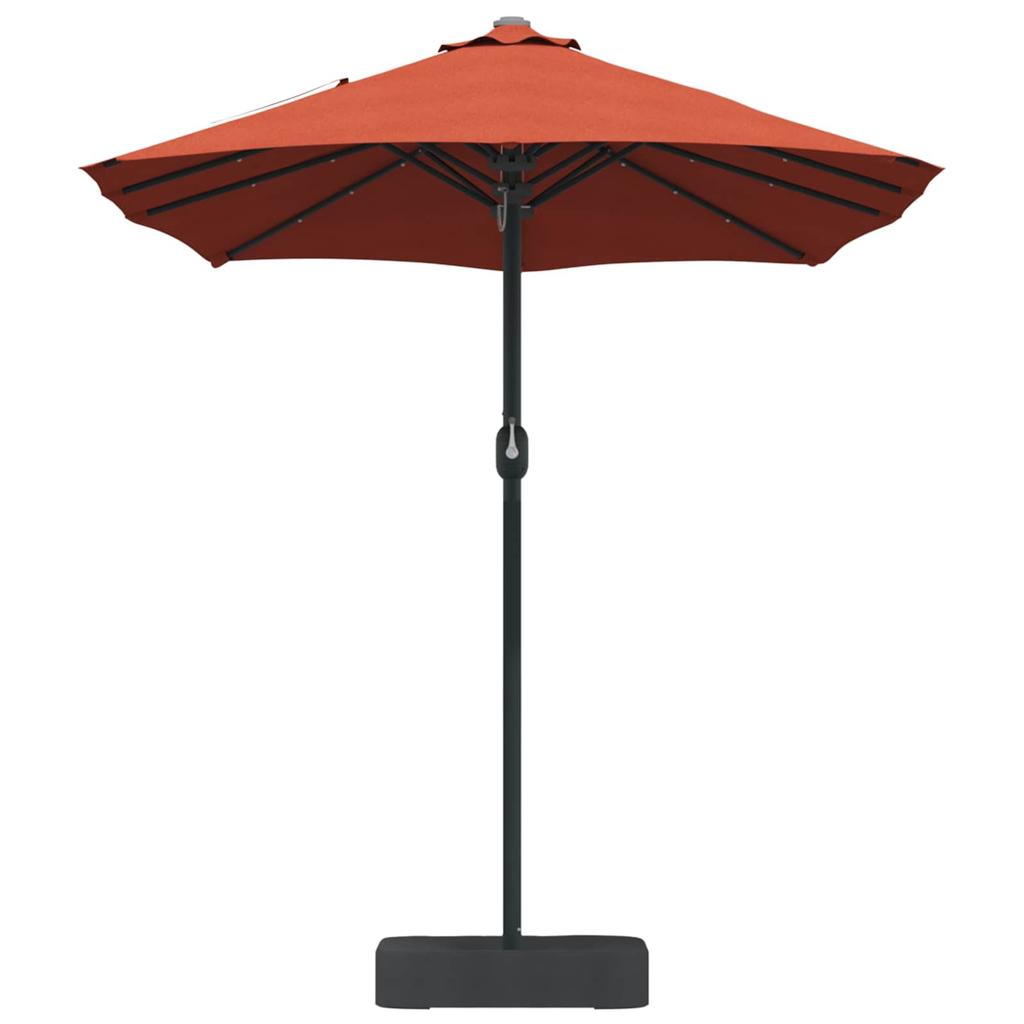 Garden Sun Umbrella Terracotta 385 X 209 X 244 Cm Polyester
