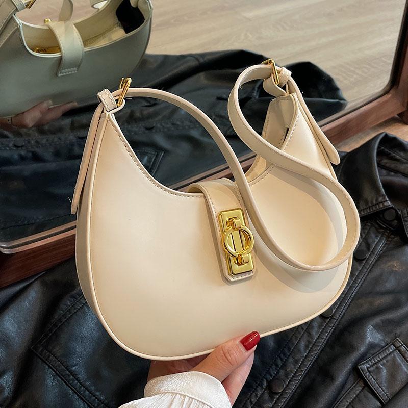 Simple Textured Women One Shoulder Bag Spring New PU Leather Soft Crossbody Bags Lady Casual Versatile Small Handbags