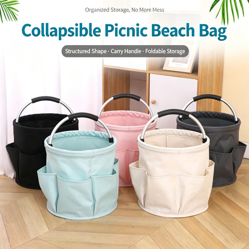 17L Multipurpose Storage Organizer Bag Foldable Picnic Tote for Outdoor Camping Grocery Shopping Home Cleaning Carry