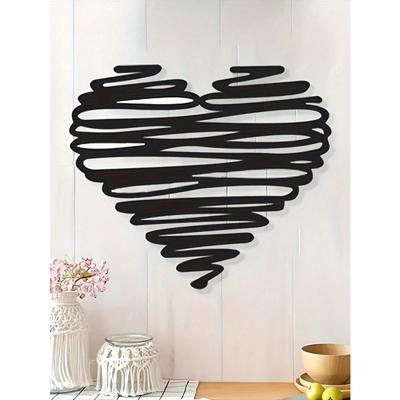 Heart Shaped Wall Art Iron Love Decoration For Home Wedding Living Room