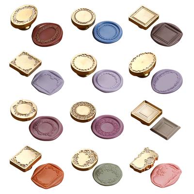 Hlava pečetidla s voskem pro pečetění obálky pozvánky DIY Scrapbooking Kulatá/Oválná/Čtvercová Náhradní hlava pečetidla s voskem