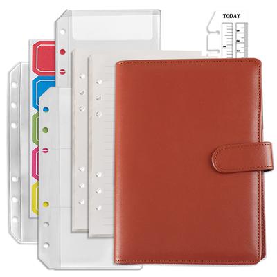Systemplaner A6 Größe Planer Nachfüllung 90 Blatt Horizontal Liniert 6 Loch Gedächtnis Füllen Notizblock Notiz 6 Loch Ringbuch Loseblatt Synthetisches Leder PU