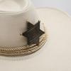 Western Cowboy Hat, Vintage Sheriff Hat Men's and Women's Horseback Riding Tourism Fishing Shade Sun Protection Belt Wind Rope