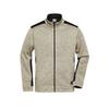 James and Nicholson Mens Strong Knitted Work Fleece Jacket