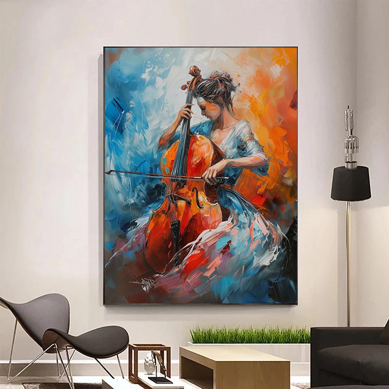 Electric Guitar Trendy Musical Instrument Poster Modern Abstract Fashion Design Canvas Art Painting Picture Bar Home Decor Gi