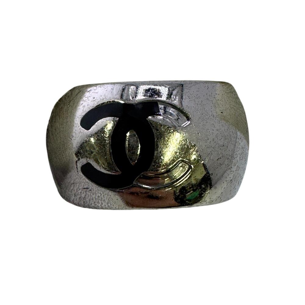 CHANEL metal Ring Silver metal Used