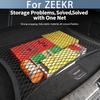 For NEW ZEEKR 001 7X 007GT 8X 9X Trunk Storage Net Bag with Anti-Slip Fixation  Secure Hanging Automotive Interior Accessories