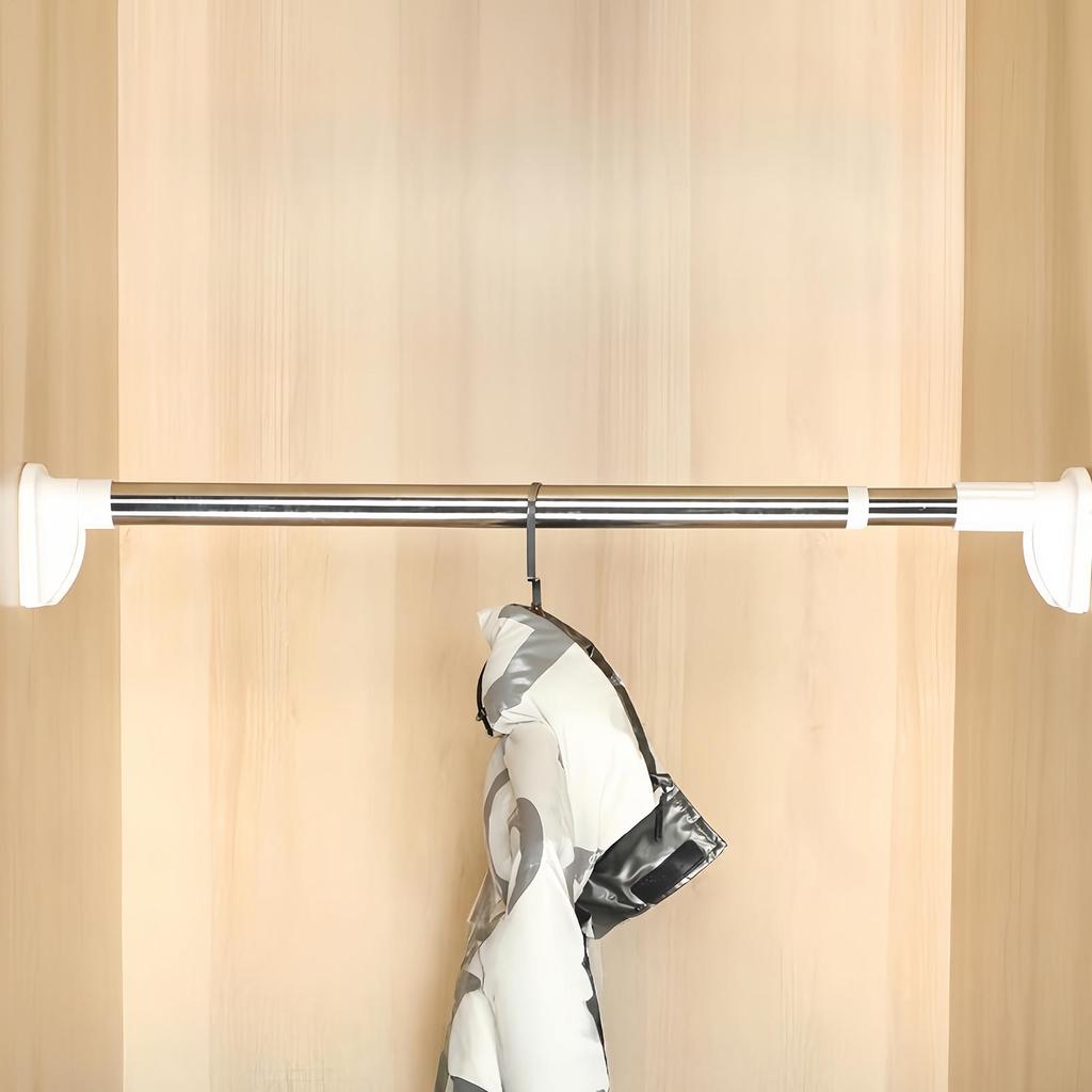 Clothes Rod For Closet Telescopic Shelf Stainless Steel Pole Rods For Closet For Clothes For Laundry Drying Coat Wardrobe